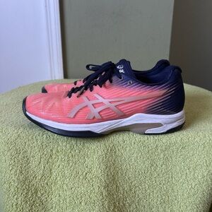 ASICS Women's Coral and Navy Athletic Shoes Sz 8.5